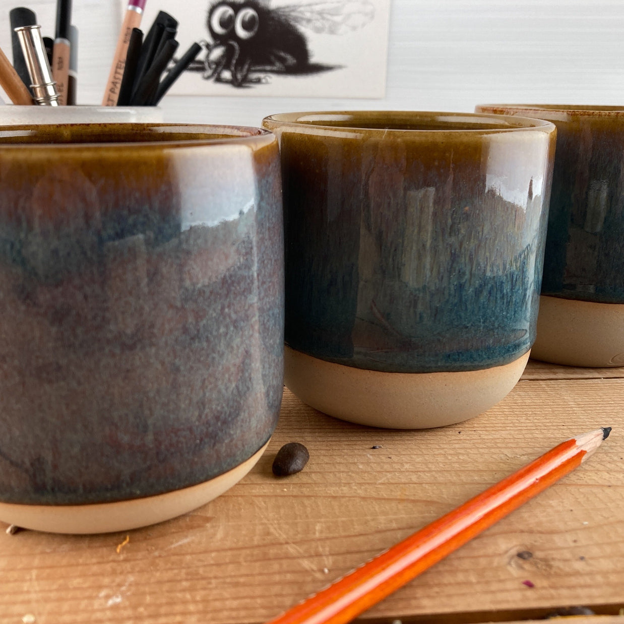 Mug en céramique Café & Glace 250 ml - fait main et lavable au lave-vaisselle