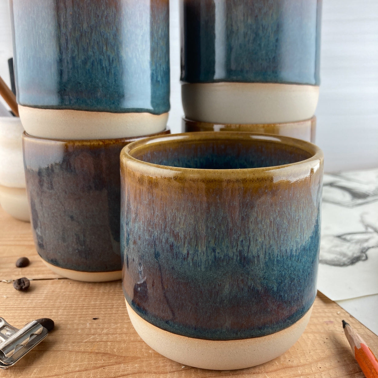 Mug en céramique Café & Glace 250 ml - fait main et lavable au lave-vaisselle