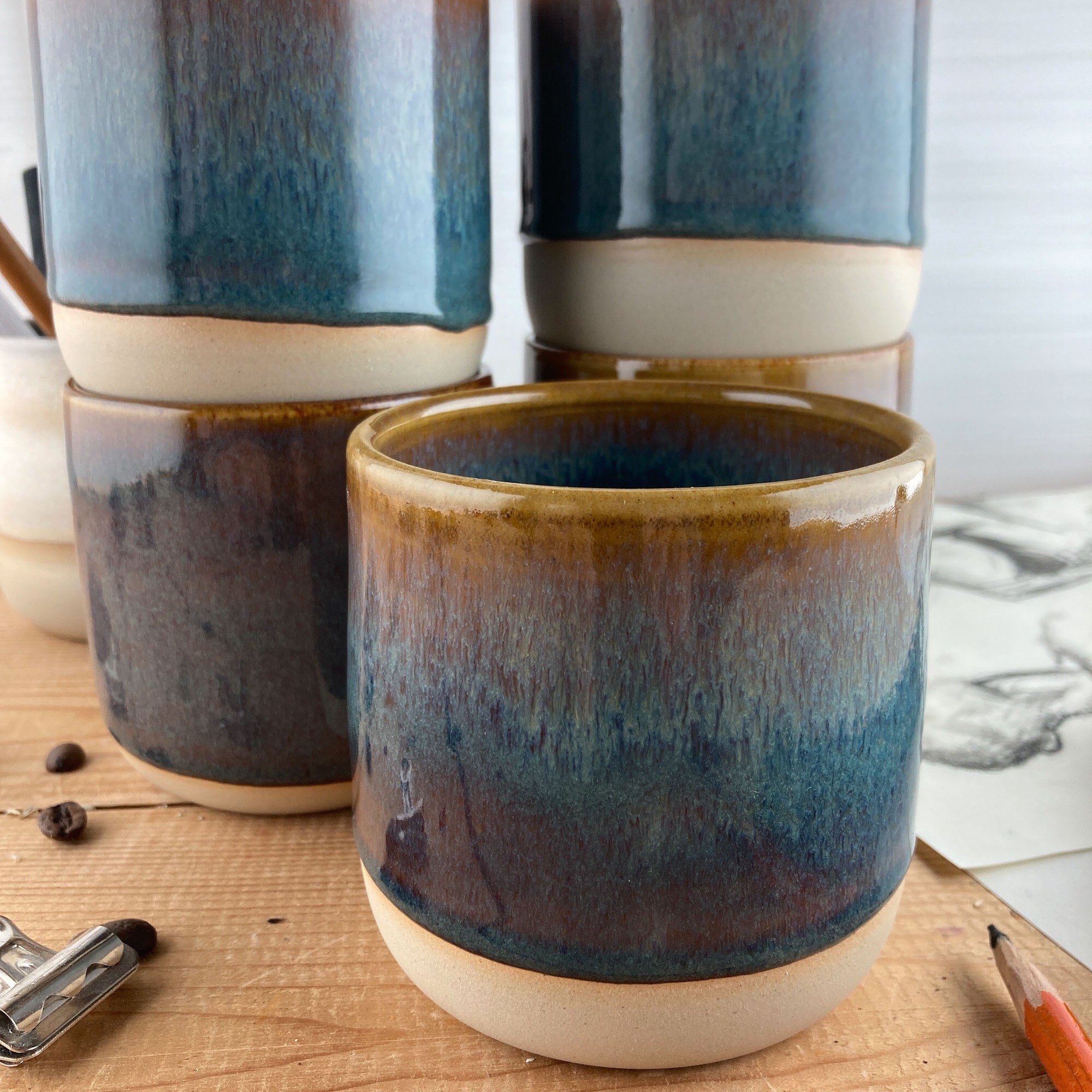 Mug en céramique Café & Glace 250 ml - fait main et lavable au lave-vaisselle
