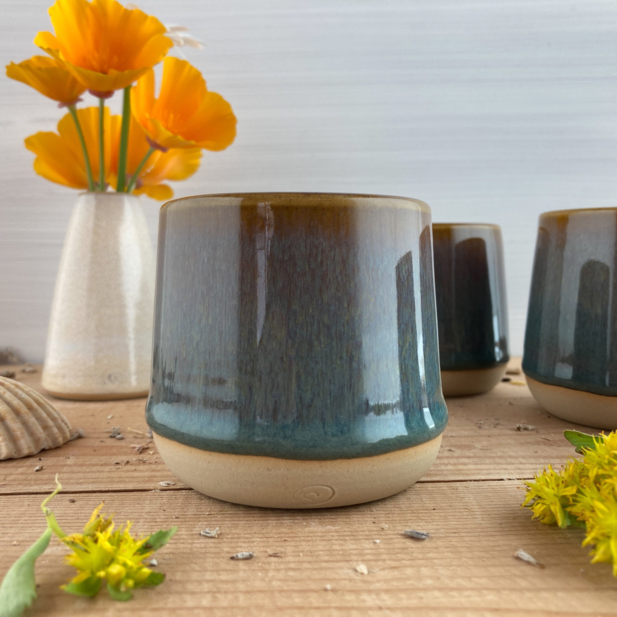 Ceramic mug Coffee & Ice 180 ml, handmade and dishwasher safe