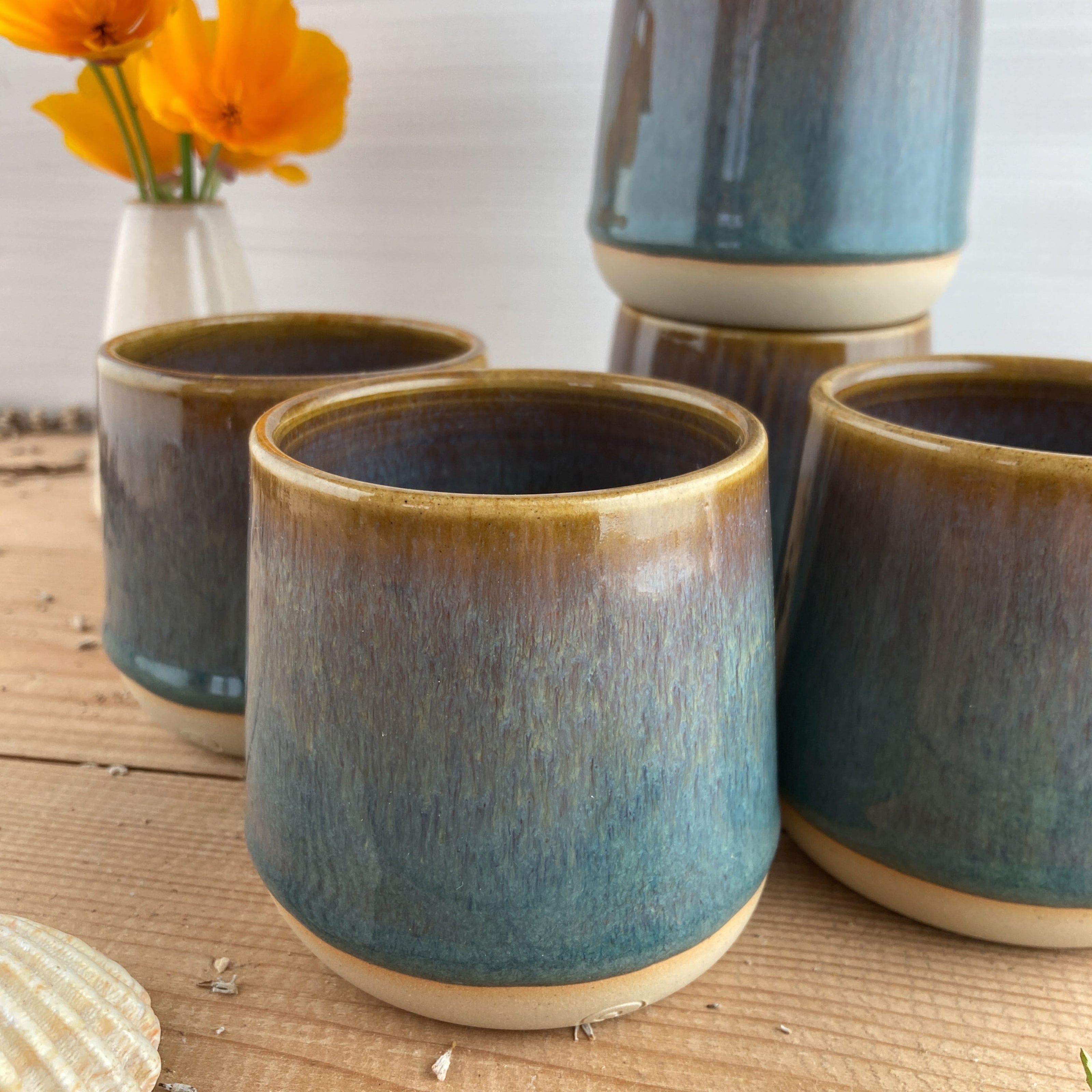 Ceramic mug Coffee & Ice 180 ml, handmade and dishwasher safe