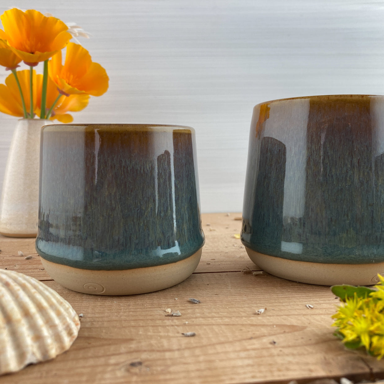 Ceramic mug Coffee & Ice 180 ml, handmade and dishwasher safe