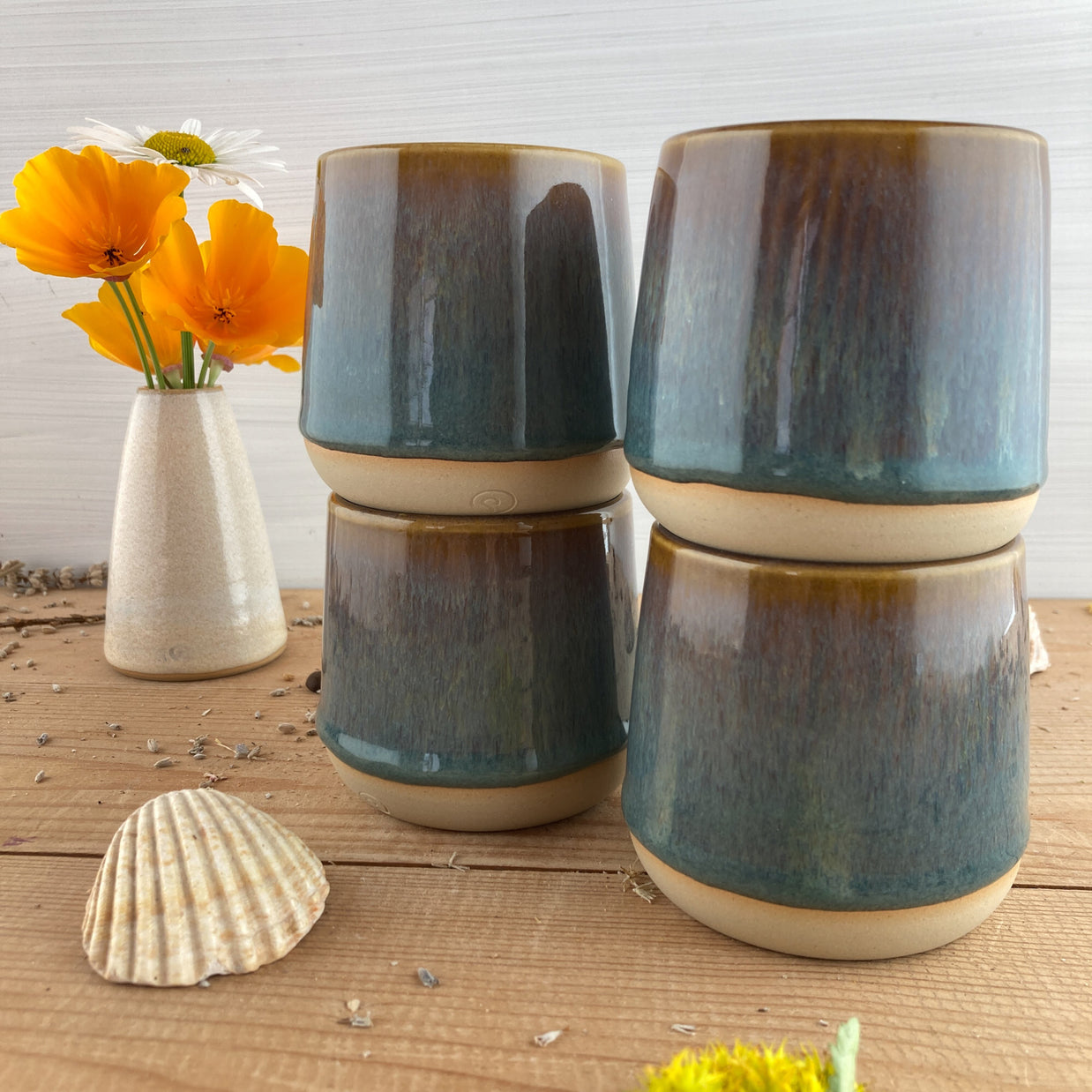 Ceramic mug Coffee & Ice 180 ml, handmade and dishwasher safe