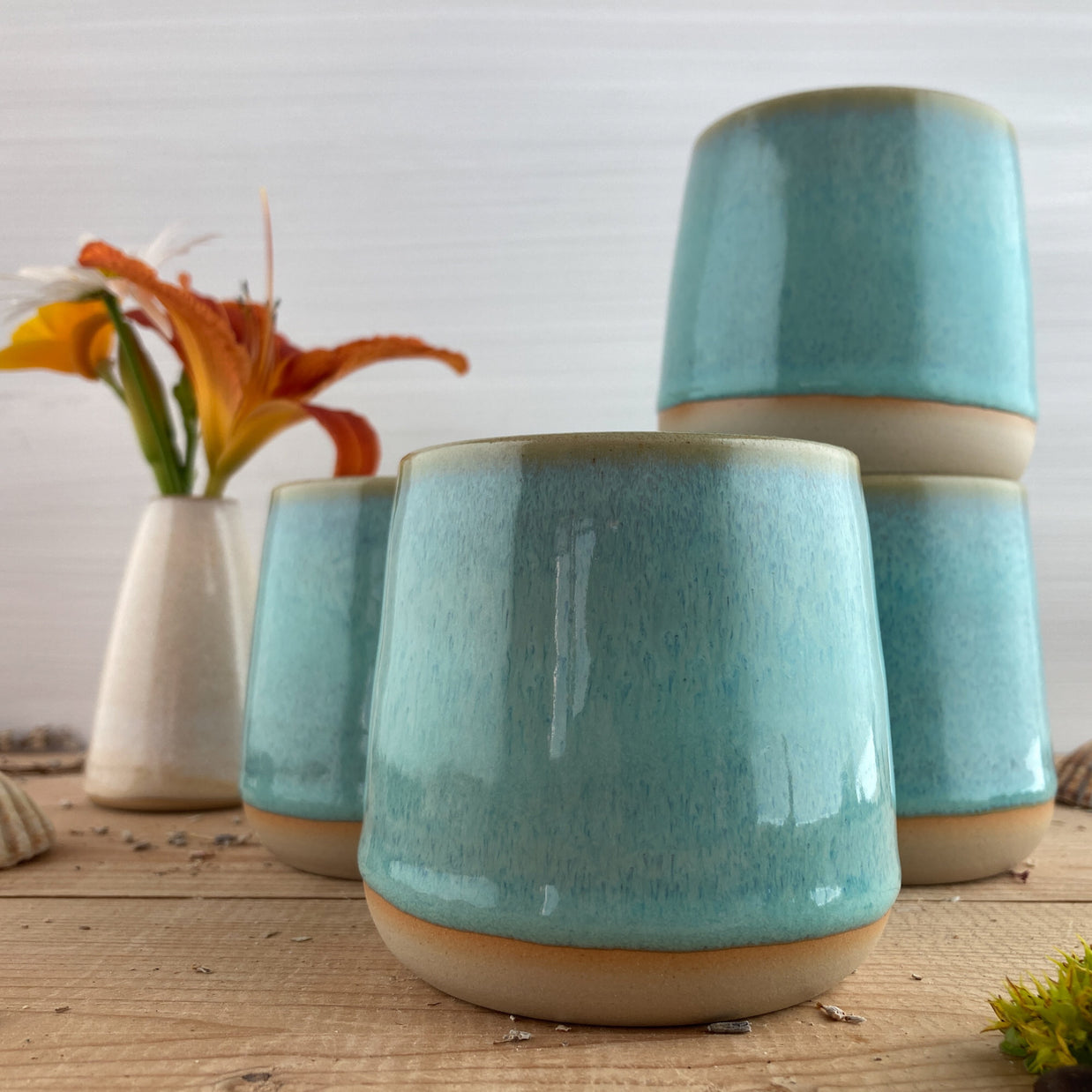 Ceramic mug Caribbean 250 ml - handmade and dishwasher safe