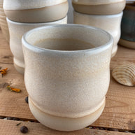 Becher Caramel gewellt