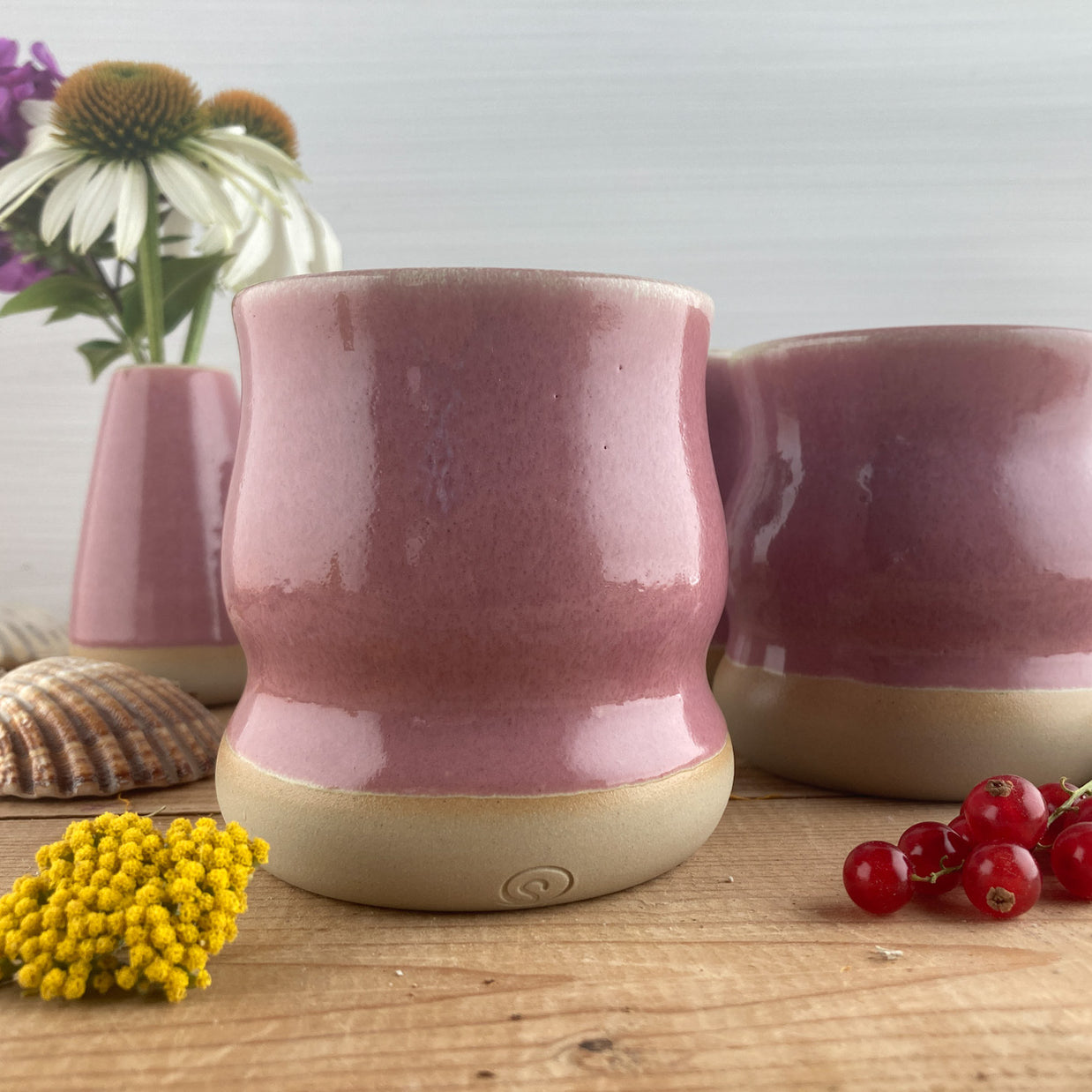 Becher Raspberry gewellt